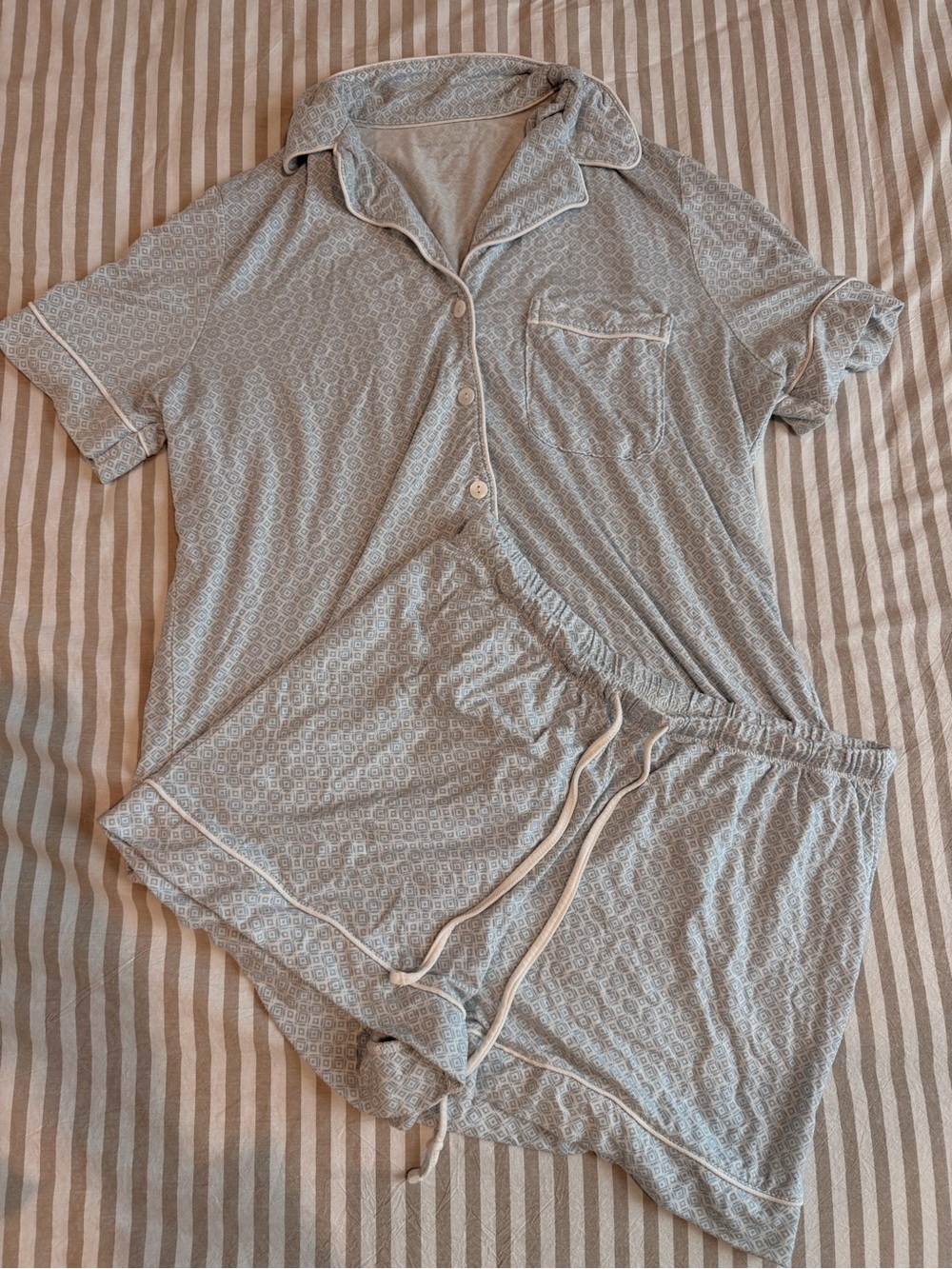 Cupcakes & Cashmere Light Blue Short Pajama Set